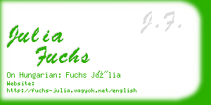julia fuchs business card